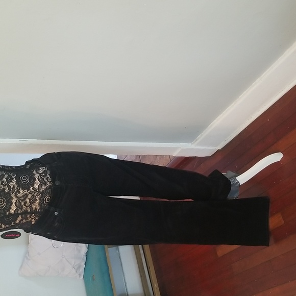 7 for All Mankind Black Velvet Skinny Bootcut Jean's Sz. 31 - Picture 12 of 16